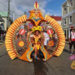 Antigua Carnival huge golden costume
