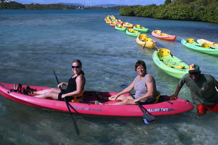 Antigua Paddles a pair of tourists in the boat