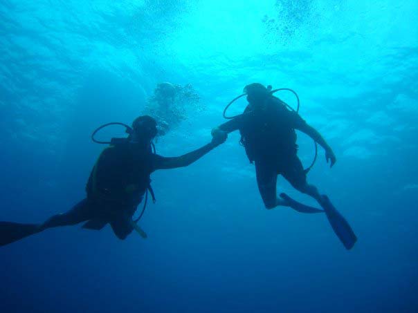 Indigo Divers couple under water