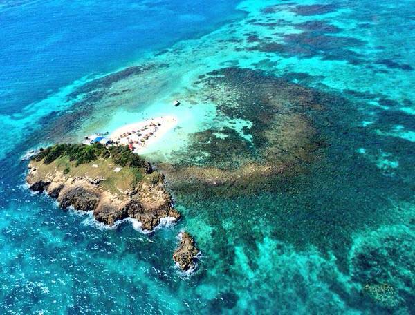 Miguel's Prickly Pear beach aerial view