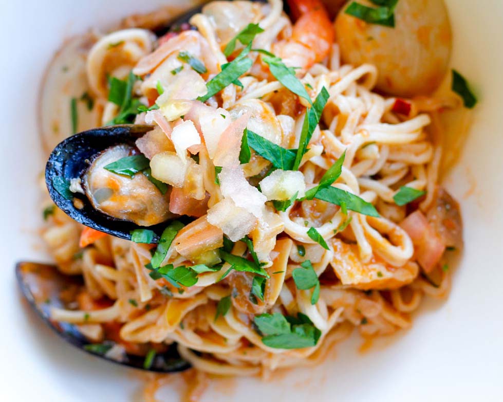 Sottovento seafood pasta