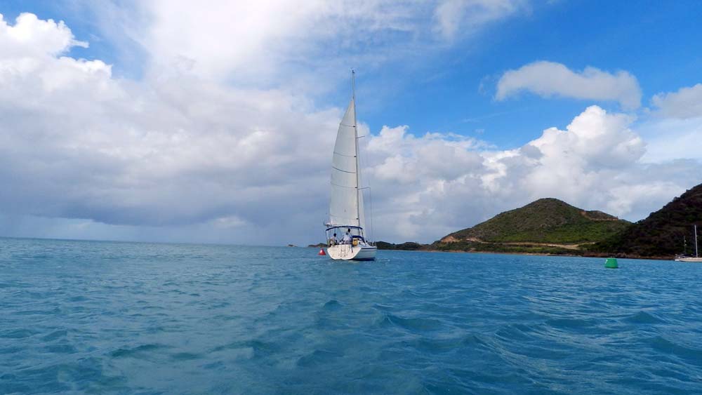 Treasure Island Cruises sailboat on the water